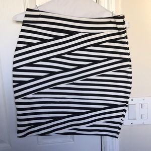 Black and white Express skirt